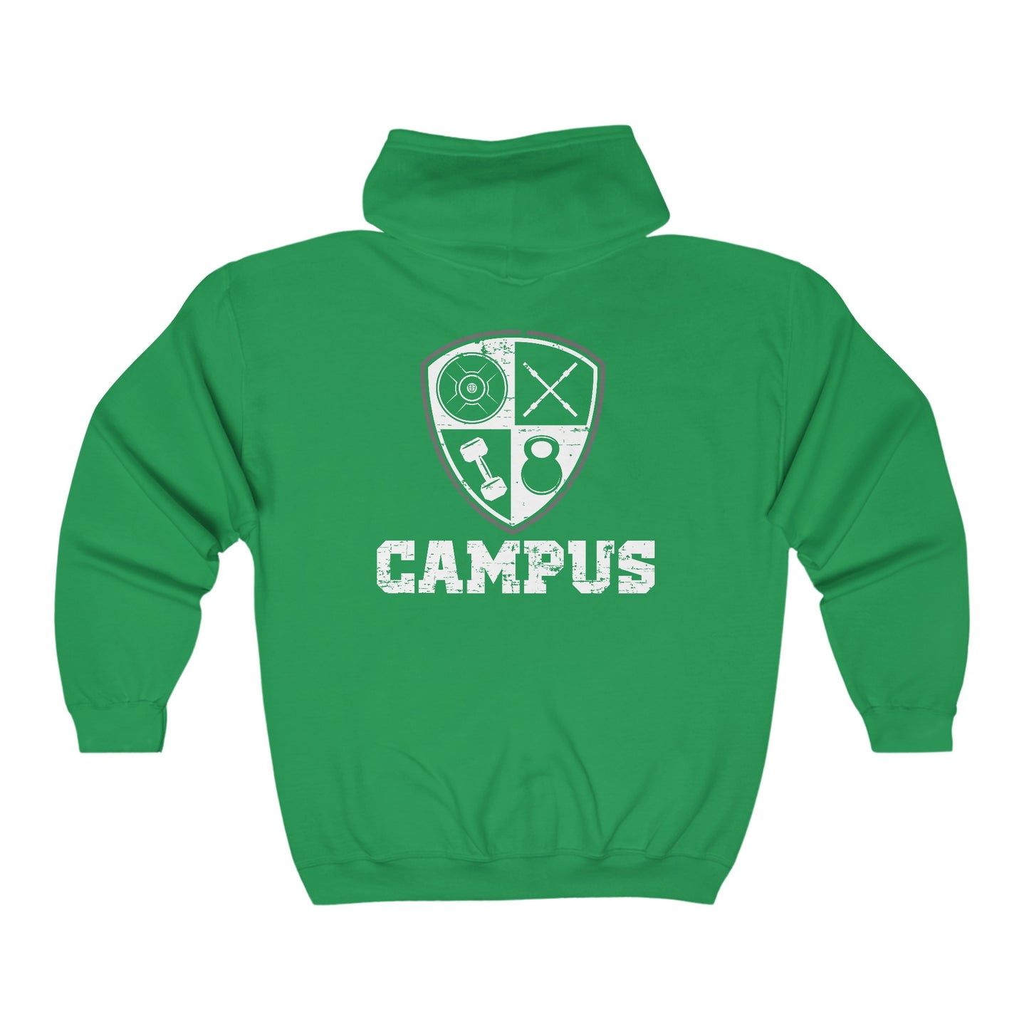 CAMPUS Crest - Full Zip Hooded Sweatshirt [Unisex Heavy Blend]