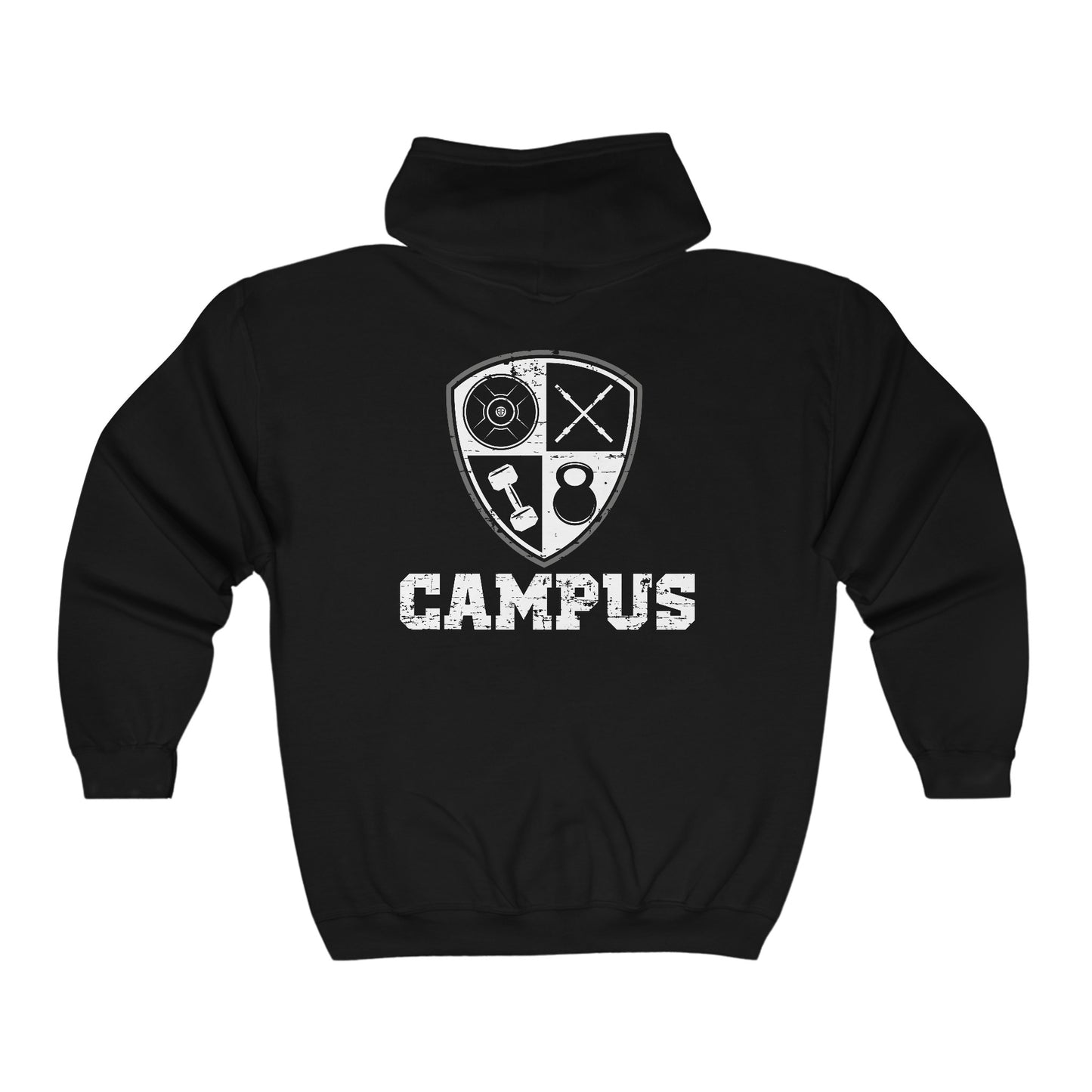 CAMPUS Crest - Full Zip Hooded Sweatshirt [Unisex Heavy Blend]