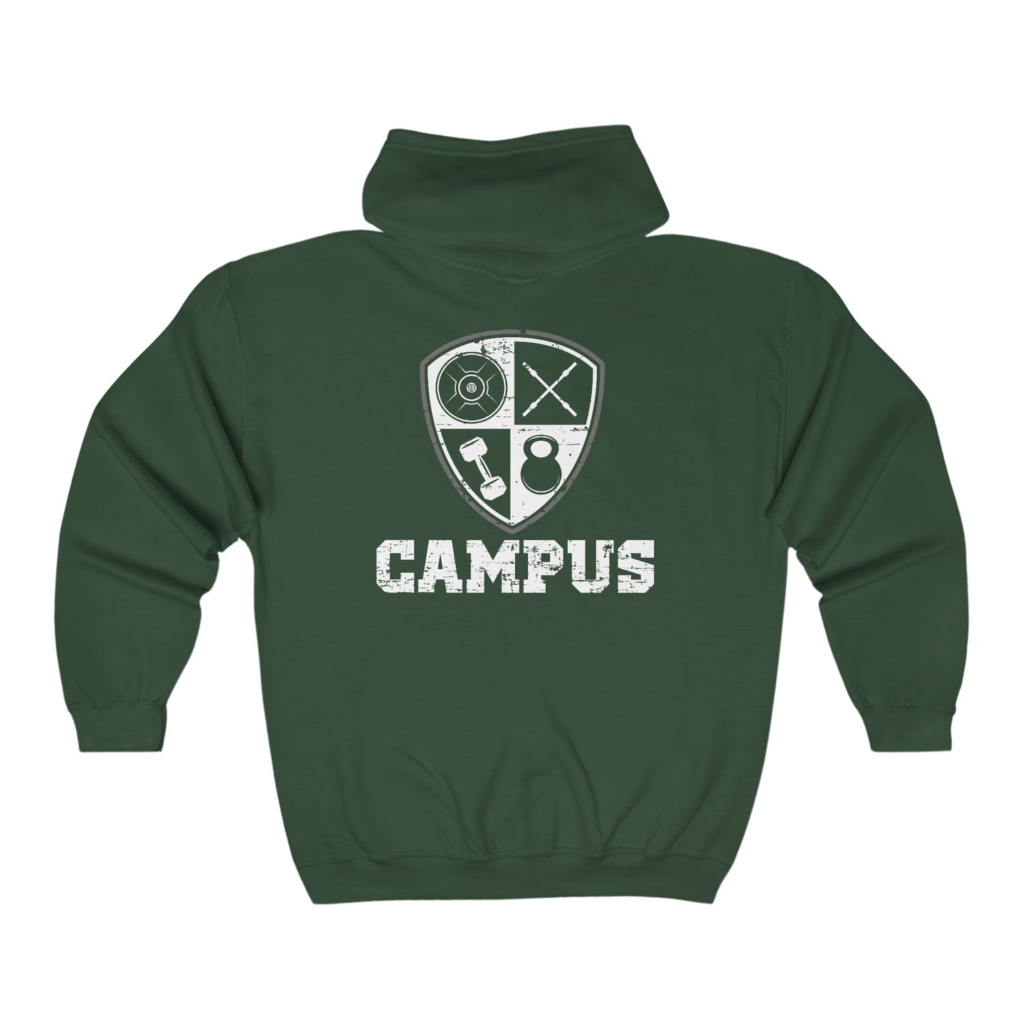 CAMPUS Crest - Full Zip Hooded Sweatshirt [Unisex Heavy Blend]